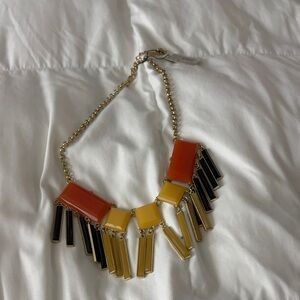 Gold and Orange Statement Necklace